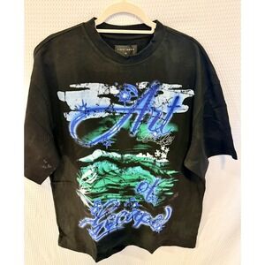 First Row Art of Escape Jeweled Letters Shirt XL Black Bling Rhinestone FRT2190